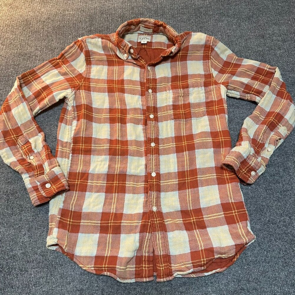 Men’s Re-Imagined by J.Crew Plaid Button Up Slim Shirt Size Small